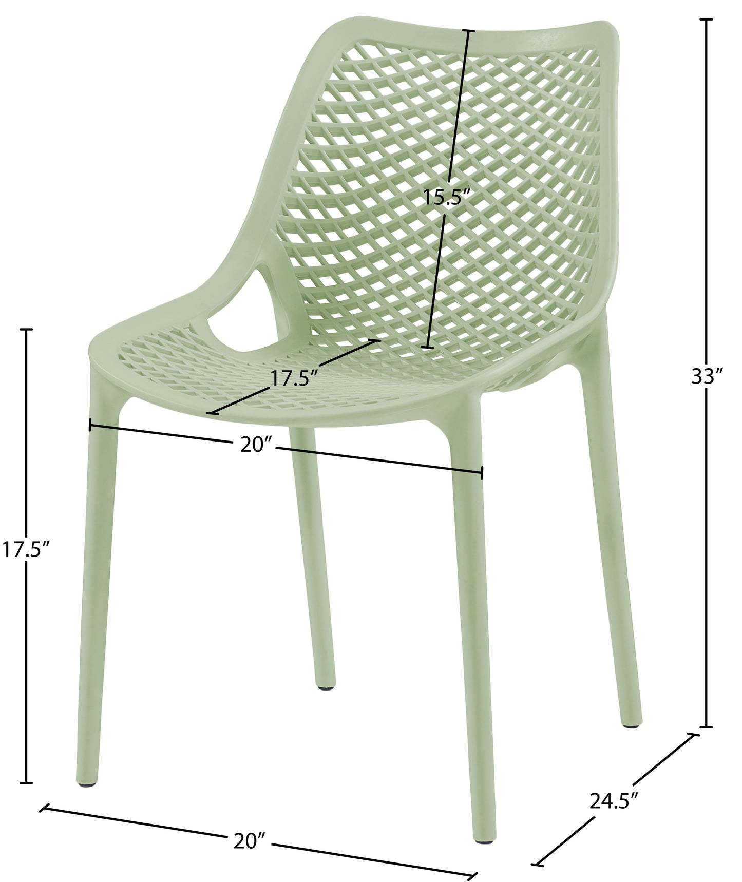 mercury mint outdoor patio dining chair