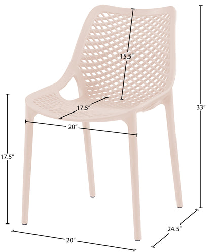 Jayce Pink Outdoor Patio Dining Chair Pink