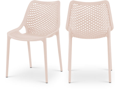 Harlow Pink Plastic Outdoor Patio Dining Chair, 4-Piece