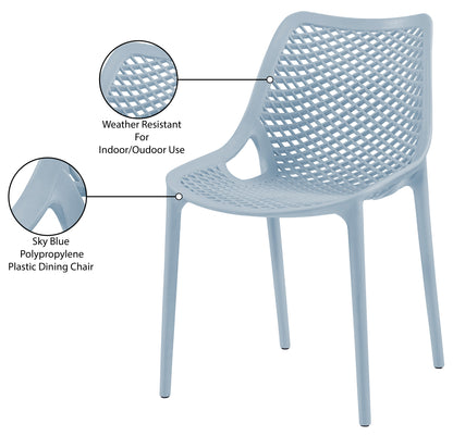 Jayce Sky Blue Outdoor Patio Dining Chair SkyBlue