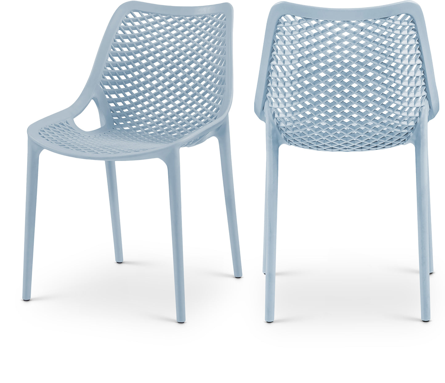 mercury sky blue outdoor patio dining chair