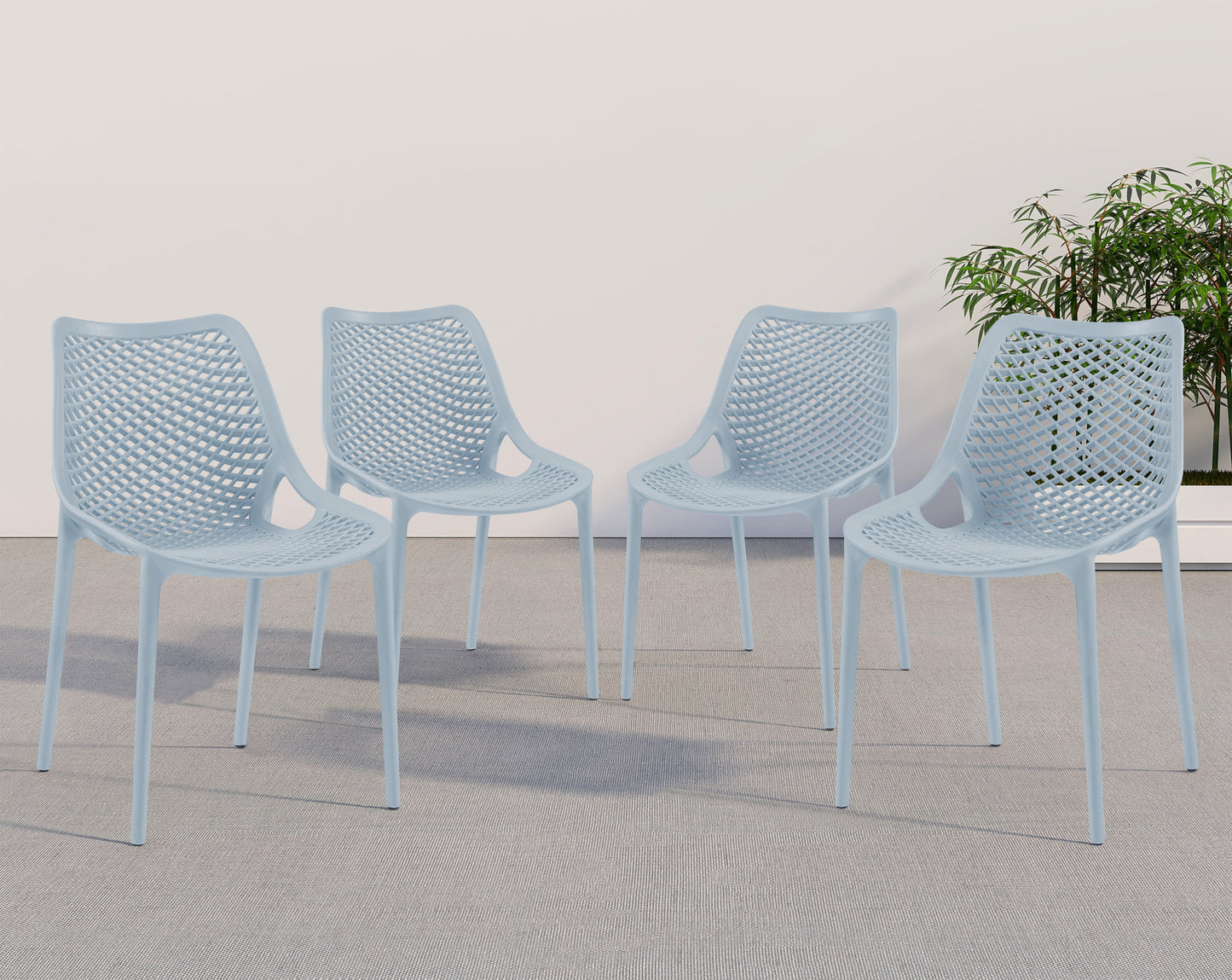 mercury sky blue outdoor patio dining chair