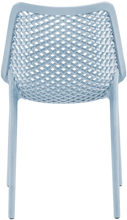 Mercury Sky Blue Outdoor Patio Dining Chair