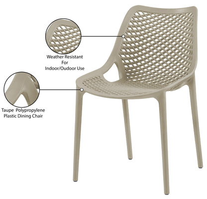 Jayce Taupe Outdoor Patio Dining Chair Taupe