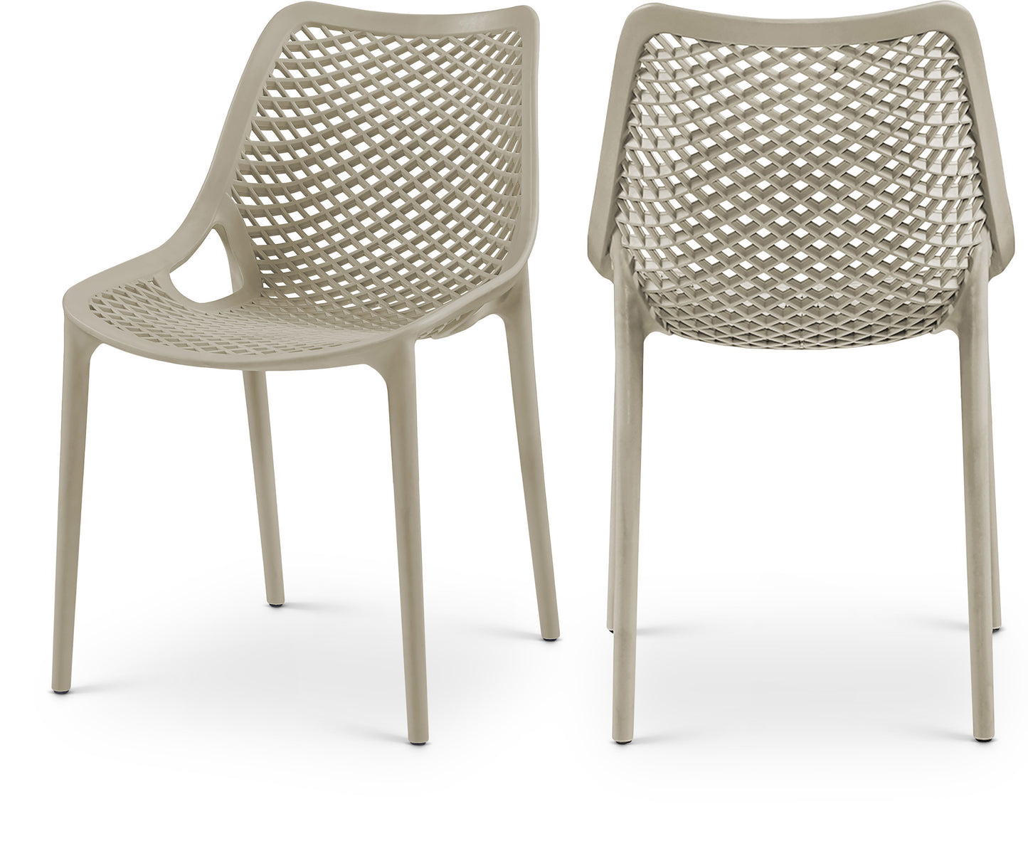 mercury taupe outdoor patio dining chair