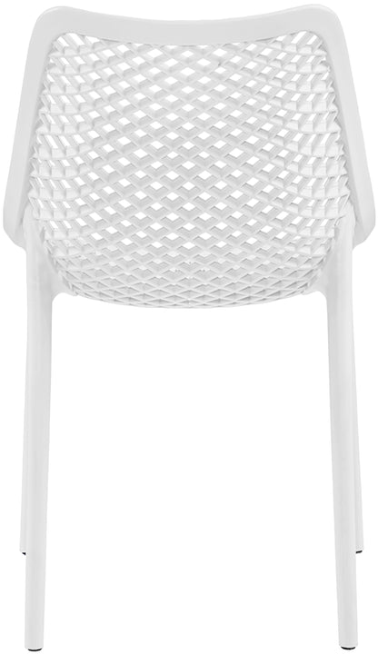 Mercury White Outdoor Patio Dining Chair