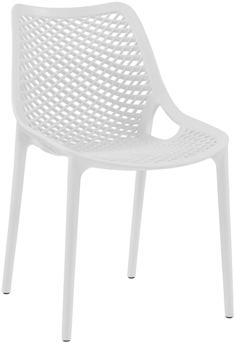 Jayce White Outdoor Patio Dining Chair White