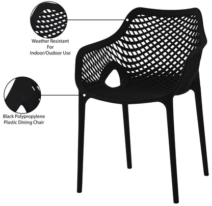 Jayce Black Outdoor Patio Dining Chair Black