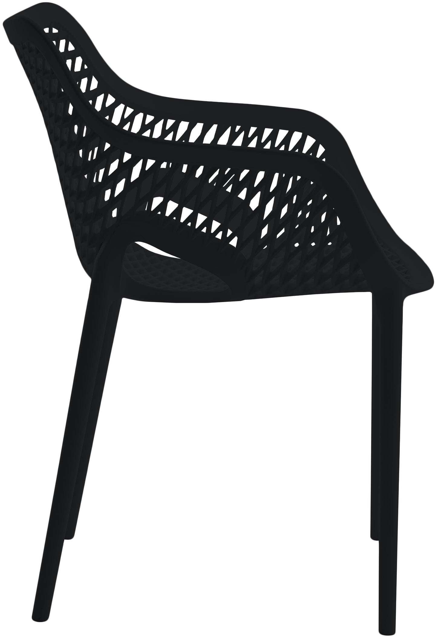 jayce black outdoor patio dining chair black