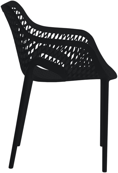 Jayce Black Outdoor Patio Dining Chair Black