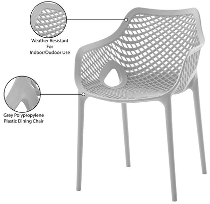 Jayce Grey Outdoor Patio Dining Chair Grey