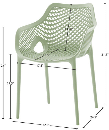 Jayce Mint Outdoor Patio Dining Chair Mint