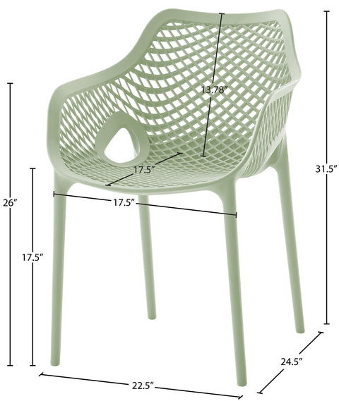 Jayce Mint Outdoor Patio Dining Chair Mint