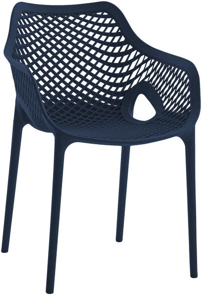 Jayce Navy Outdoor Patio Dining Chair Navy