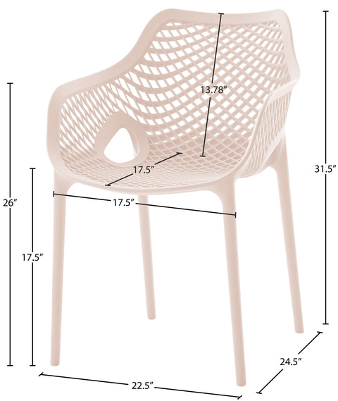 Jayce Pink Outdoor Patio Dining Chair Pink