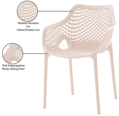 Jayce Pink Outdoor Patio Dining Chair Pink