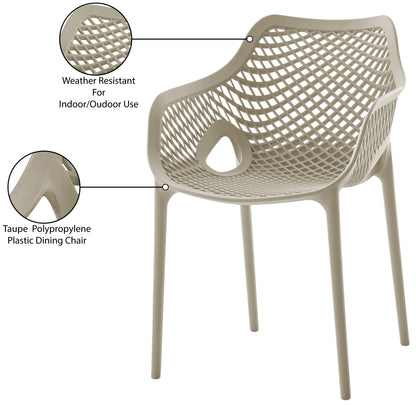 Jayce Taupe Outdoor Patio Dining Chair Taupe