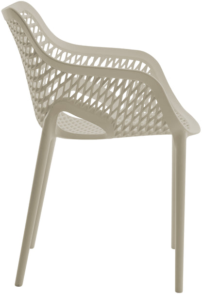 Jayce Taupe Outdoor Patio Dining Chair Taupe