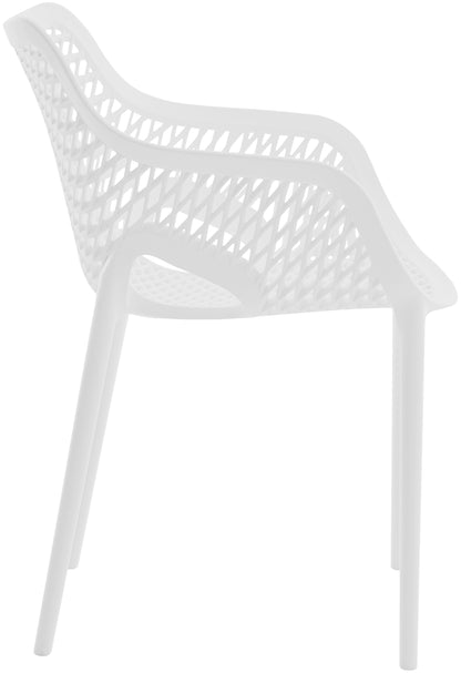 Jayce White Outdoor Patio Dining Chair White
