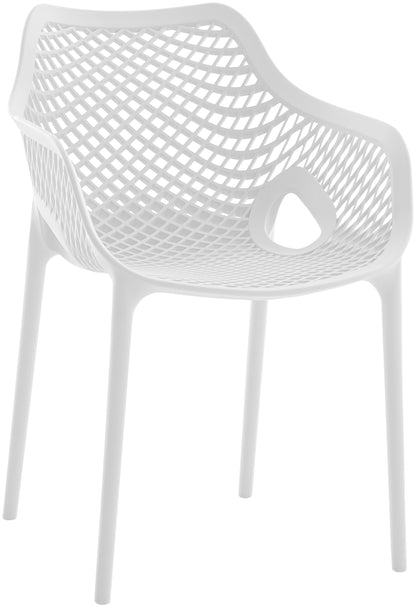 Jayce White Outdoor Patio Dining Chair White