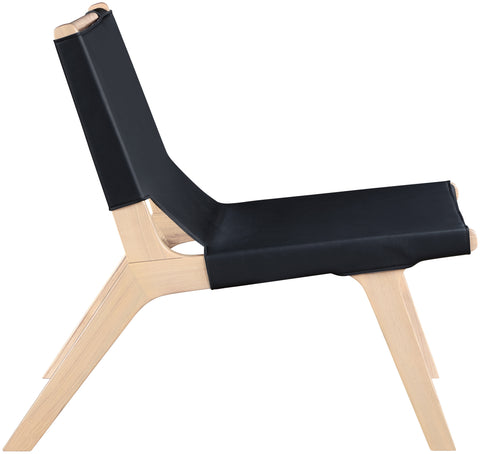 Rhea Black Vegan Leather Upholstered Accent Chair, 1 Piece