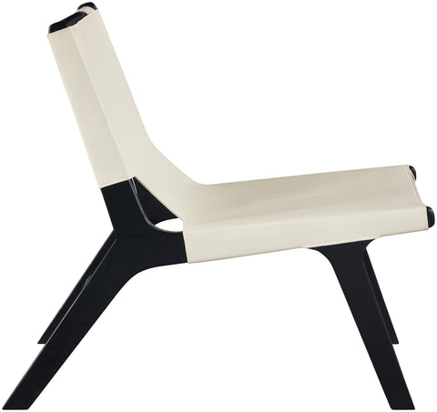 Rhea Cream Vegan Leather Upholstered Accent Chair, 1 Piece (Style 2)