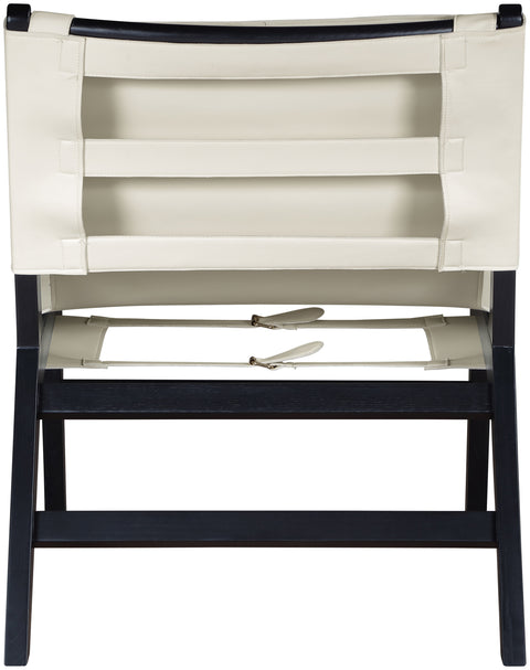 Rhea Cream Vegan Leather Upholstered Accent Chair, 1 Piece (Style 2)