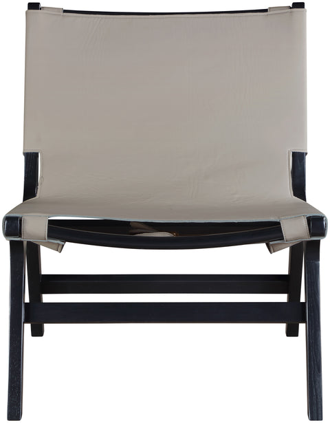 Rhea Taupe Vegan Leather Upholstered Accent Chair, 1 Piece