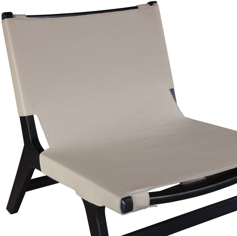 Rhea Taupe Vegan Leather Upholstered Accent Chair, 1 Piece