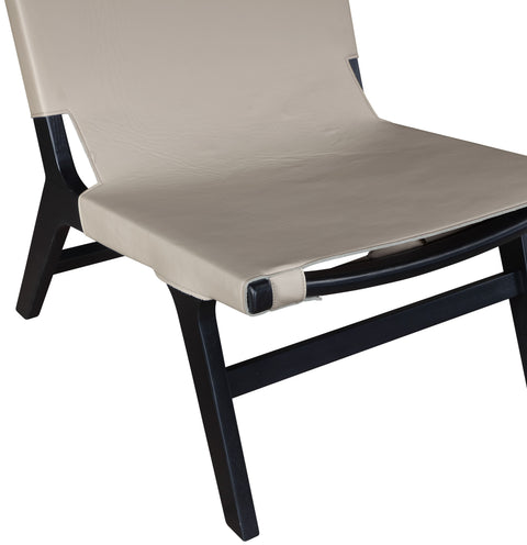 Rhea Taupe Vegan Leather Upholstered Accent Chair, 1 Piece