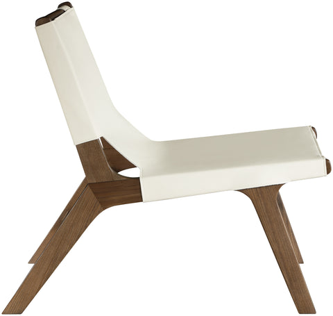 Rhea Cream Vegan Leather Upholstered Accent Chair, 1 Piece (Style 3)