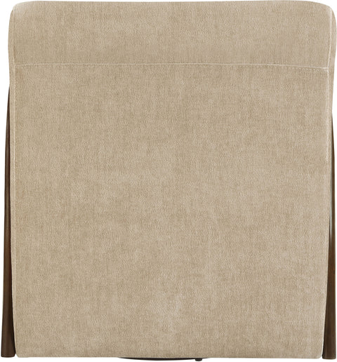 Nova Beige Chenille Fabric Upholstered Swivel Accent Chair, 1 Piece