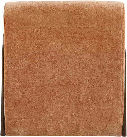 Nova Cognac Chenille Fabric Upholstered Swivel Accent Chair, 1 Piece