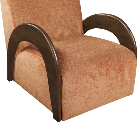 Nova Cognac Chenille Fabric Upholstered Swivel Accent Chair, 1 Piece