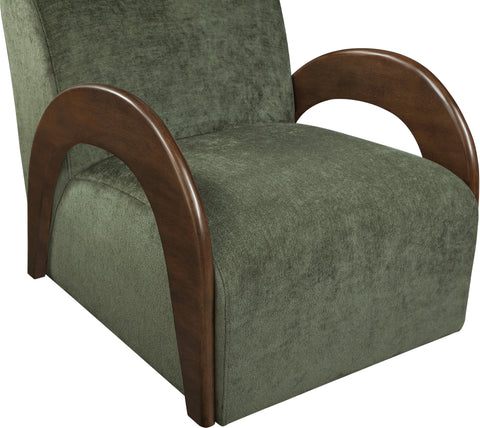 Nova Green Chenille Fabric Upholstered Swivel Accent Chair, 1 Piece
