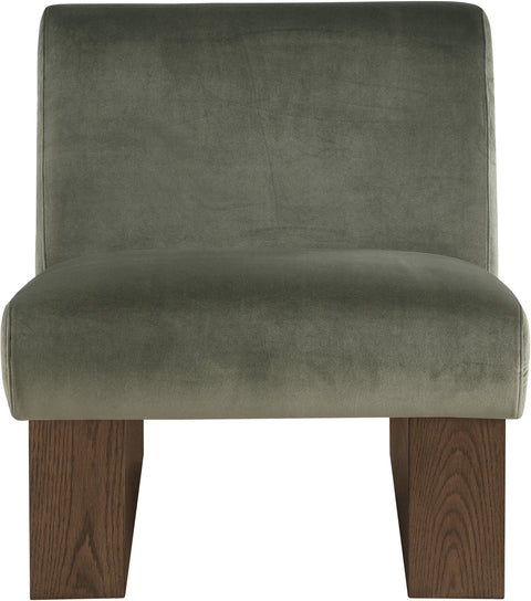 Orla Green Velvet Performance Fabric Upholstered Accent Chair, 1 Piece