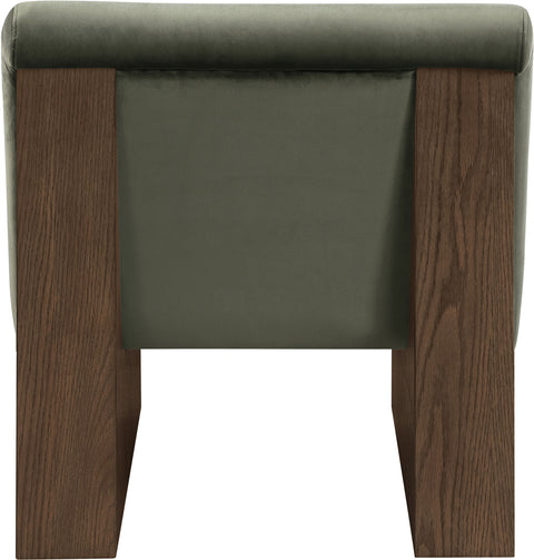 Orla Green Velvet Performance Fabric Upholstered Accent Chair, 1 Piece