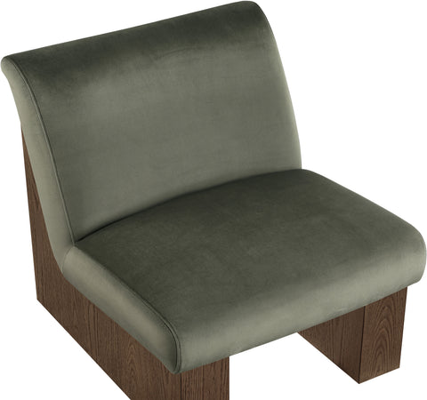 Orla Green Velvet Performance Fabric Upholstered Accent Chair, 1 Piece
