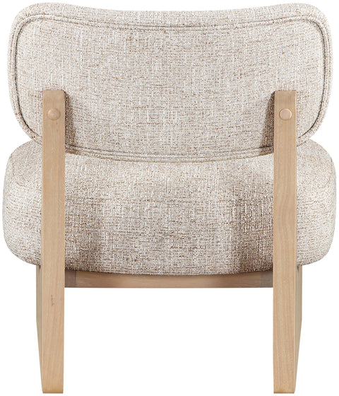 Marlow Beige Linen Textured Fabric Upholstered Accent Chair, 1 Piece
