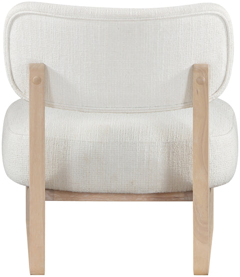 Marlow Cream Linen Textured Fabric Upholstered Accent Chair, 1 Piece