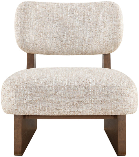 Marlow Beige Linen Textured Fabric Upholstered Accent Chair, 1 Piece (Style 2)