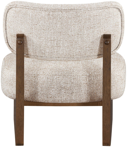 Marlow Beige Linen Textured Fabric Upholstered Accent Chair, 1 Piece (Style 2)
