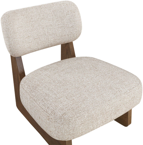 Marlow Beige Linen Textured Fabric Upholstered Accent Chair, 1 Piece (Style 2)