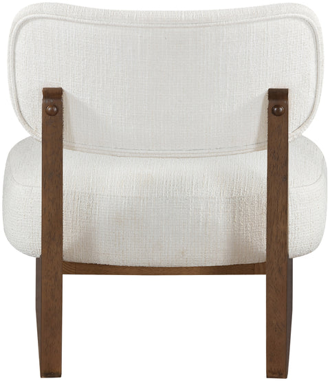 Marlow Cream Linen Textured Fabric Upholstered Accent Chair, 1 Piece (Style 2)