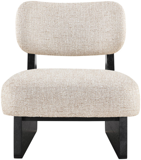 Marlow Beige Linen Textured Fabric Upholstered Accent Chair, 1 Piece (Style 3)
