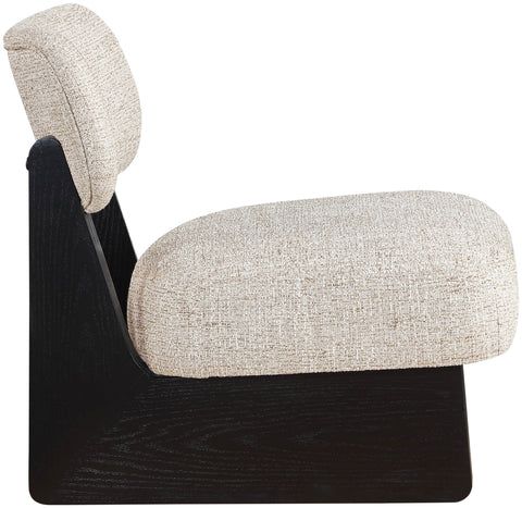 Marlow Beige Linen Textured Fabric Upholstered Accent Chair, 1 Piece (Style 3)