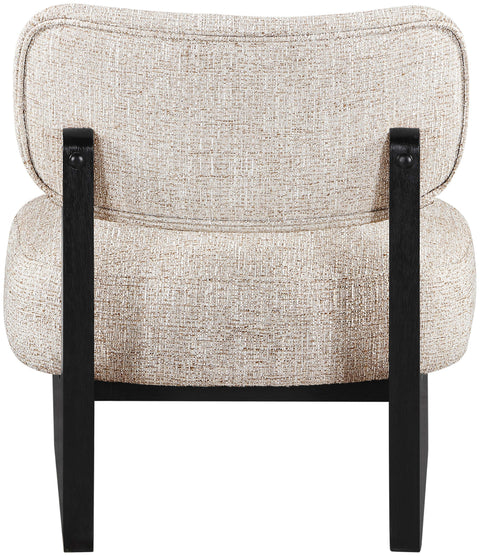 Marlow Beige Linen Textured Fabric Upholstered Accent Chair, 1 Piece (Style 3)