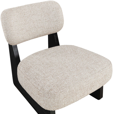Marlow Beige Linen Textured Fabric Upholstered Accent Chair, 1 Piece (Style 3)