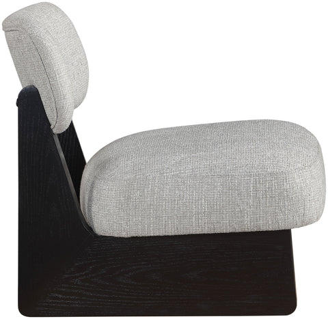 Marlow Grey Linen Textured Fabric Upholstered Accent Chair, 1 Piece