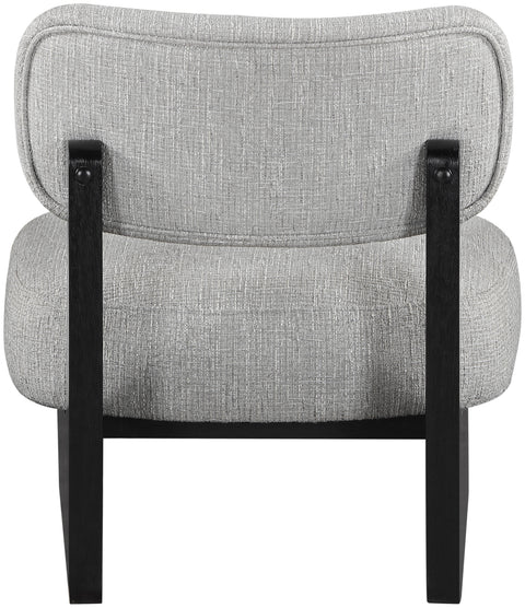 Marlow Grey Linen Textured Fabric Upholstered Accent Chair, 1 Piece